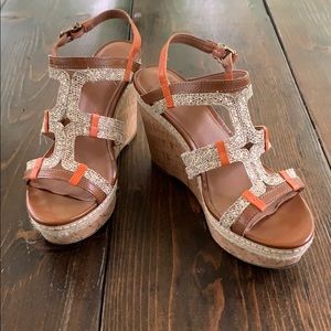 Platform sandals. Very gently worn.
